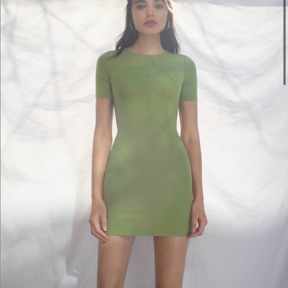 Reformation Kendy Knit Dress Green